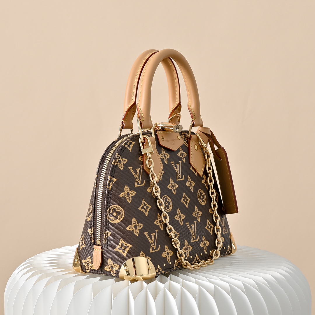 ルイヴィトン スーパーコピー ナノスピーディ モノグラム レザーコンビ ミニボストンバッグ ブラウン レディース人気モデル_7