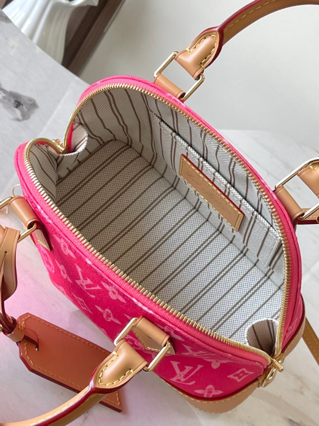 ルイヴィトン 並行輸入品 ナノスピーディ モノグラムキャンバス レザーコンビ ミニバッグ ピンク レディース注目商品_7