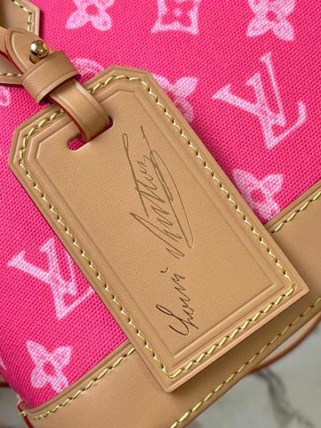 ルイヴィトン 並行輸入品 ナノスピーディ モノグラムキャンバス レザーコンビ ミニバッグ ピンク レディース注目商品_9