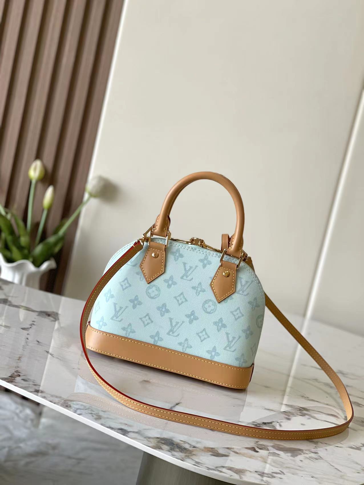 ルイヴィトン スーパーコピー 届く ナノスピーディ モノグラムキャンバス レザーコンビ 2WAYミニバッグ ライトブルー レディース売れ筋_5