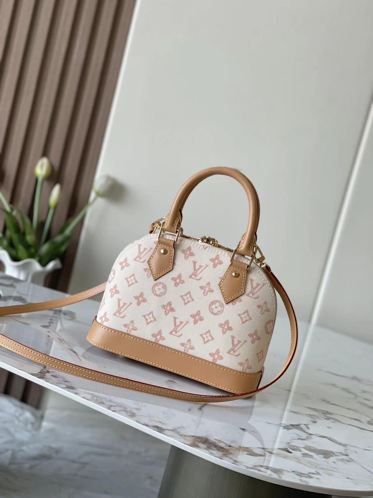 ルイヴィトン スーパーコピー ナノスピーディ モノグラムジャカード レザーコンビ ミニバッグ ホワイトピンク レディース定番_5