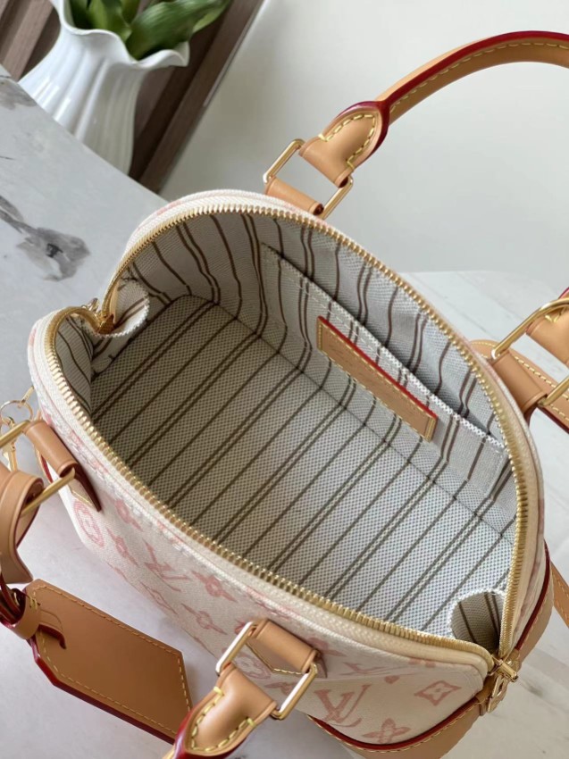 ルイヴィトン スーパーコピー ナノスピーディ モノグラムジャカード レザーコンビ ミニバッグ ホワイトピンク レディース定番_7