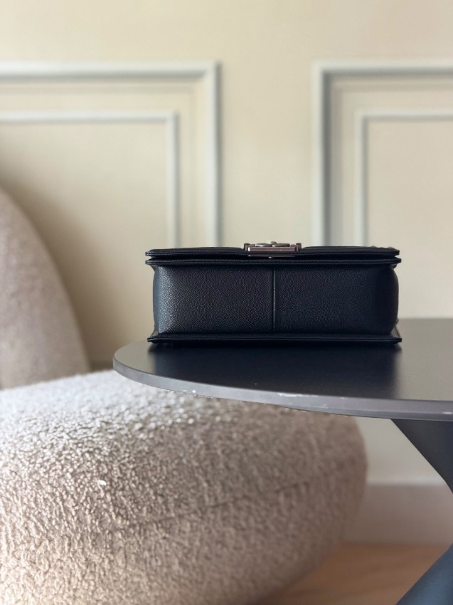 シャネル スーパーコピー ボーイシャネル チェーンショルダーバッグ ブラック レザー ミニバッグ 人気モデル_7