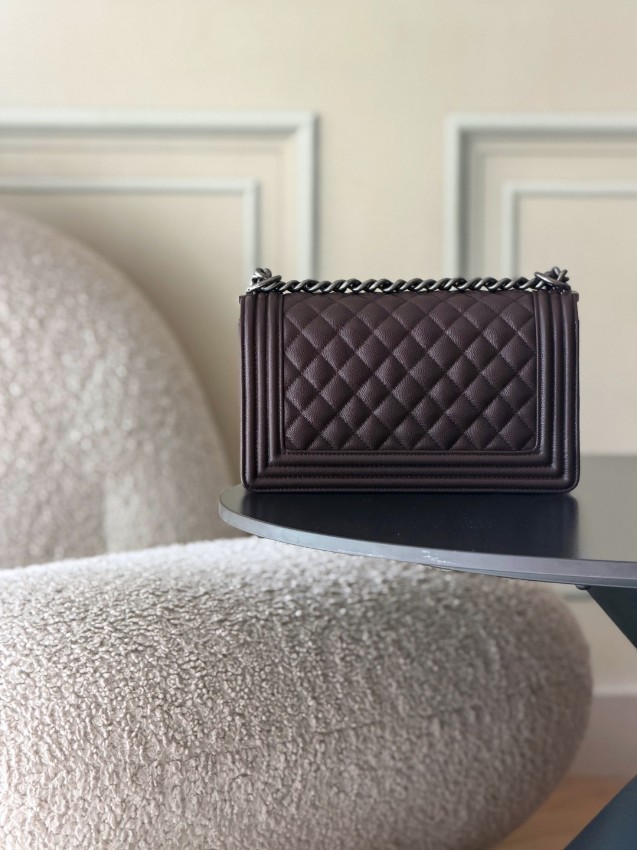 シャネル n級品 ボーイシャネル チェーンショルダーバッグ ブラウン レザー ミニバッグ おすすめ_5