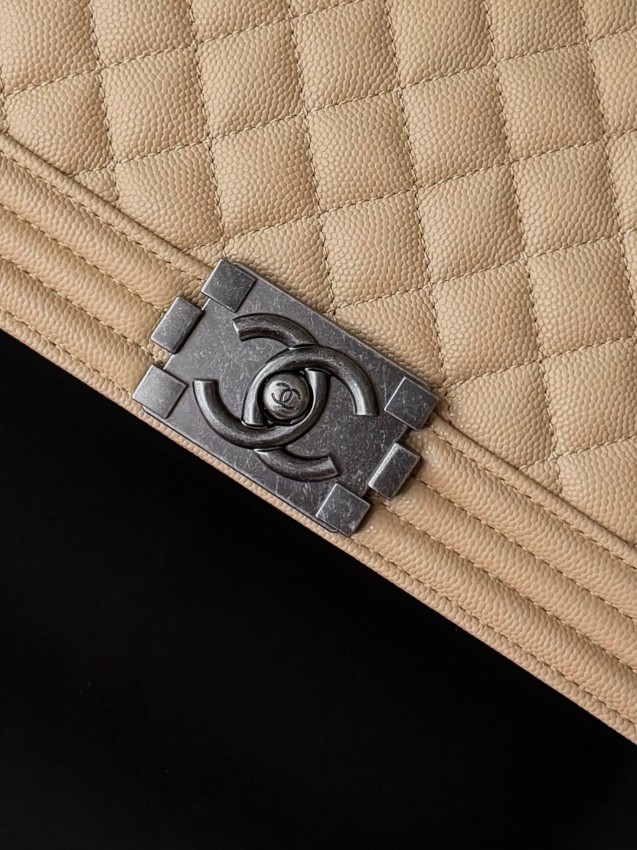 シャネル 並行輸入品 ボーイシャネル チェーンショルダーバッグ ベージュ レザー コンパクトバッグ 売れ筋_3