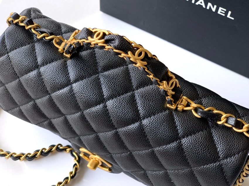 シャネル コピー クラシックフラップ ハンドバッグ ブラック キルティング 高品質レプリカ AS5702_4