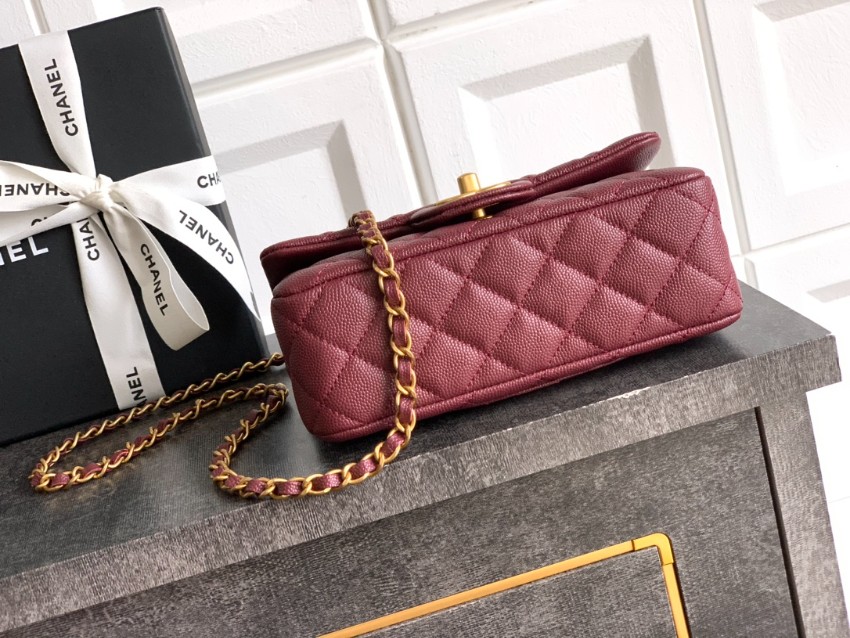 シャネル ハイブランド クラシックフラップ ハンドバッグ ボルドー キルティングレザー 上品仕上げ AS5701_7