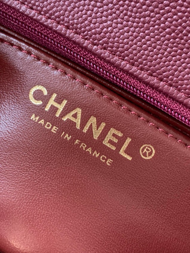 シャネル ハイブランド クラシックフラップ ハンドバッグ ボルドー キルティングレザー 上品仕上げ AS5701_9