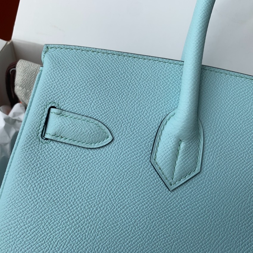 エルメス スーパーコピー 届く バーキン ハンドバッグ ライトブルー シボレザー ゴールド金具 上品カラー レディース_8