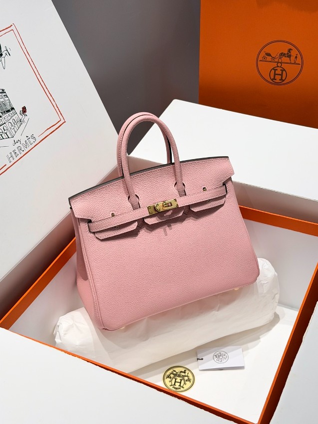 エルメス 並行輸入品 バーキン ハンドバッグ ピンク ゴールド金具 レディース 定番_1