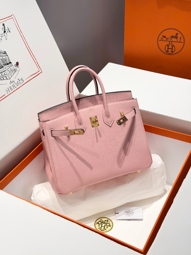 エルメス 並行輸入品 バーキン ハンドバッグ ピンク ゴールド金具 レディース 定番_7