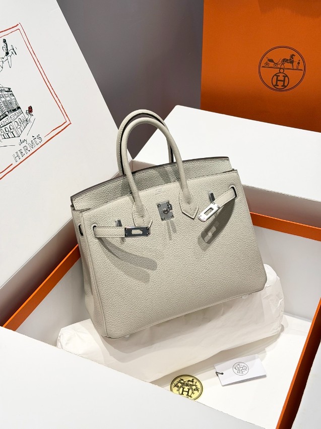 エルメス スーパーコピー 届く バーキン ハンドバッグ アイボリー シルバー金具 レディース_4