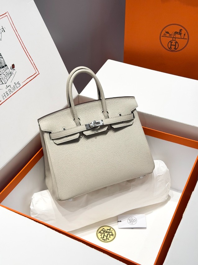 エルメス スーパーコピー 届く バーキン ハンドバッグ アイボリー シルバー金具 レディース_7