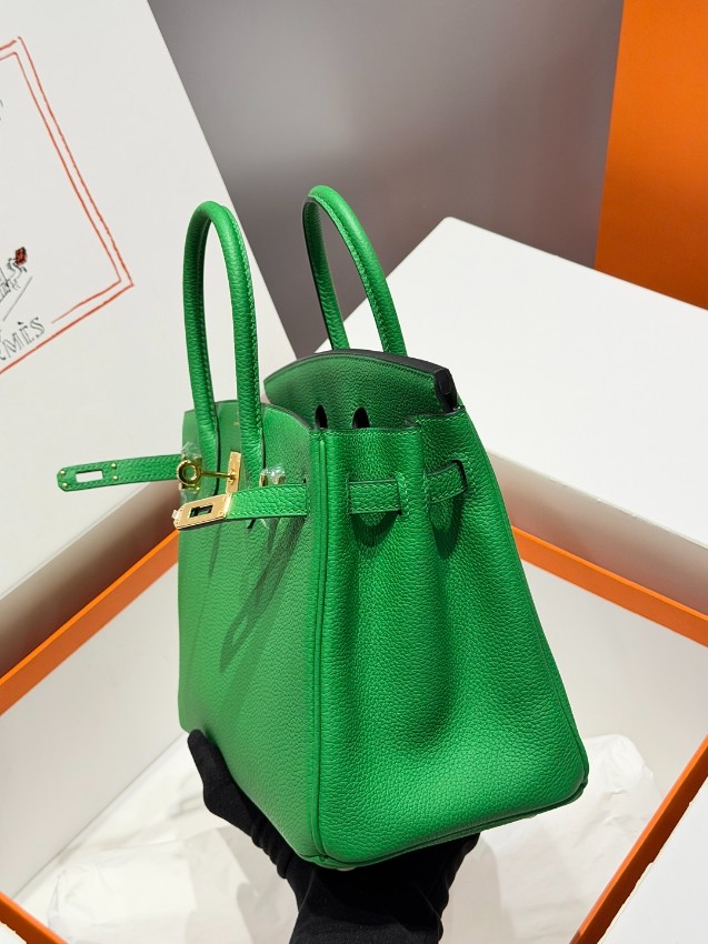 エルメス 並行輸入品 バーキン ハンドバッグ グリーン ゴールド金具 レディース 売れ筋_2