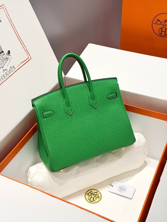 エルメス 並行輸入品 バーキン ハンドバッグ グリーン ゴールド金具 レディース 売れ筋_4