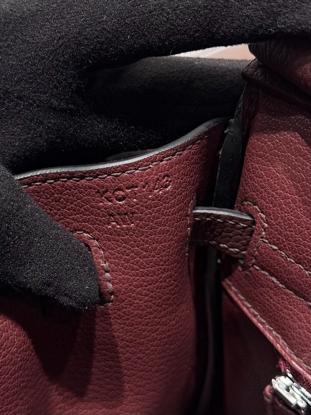 エルメス コピー バーキン ハンドバッグ ダークブラウン シルバー金具 レディース 定番_8