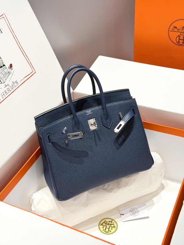 エルメス n級品 バーキン ハンドバッグ ネイビー シルバー金具 レディース 注目商品_4