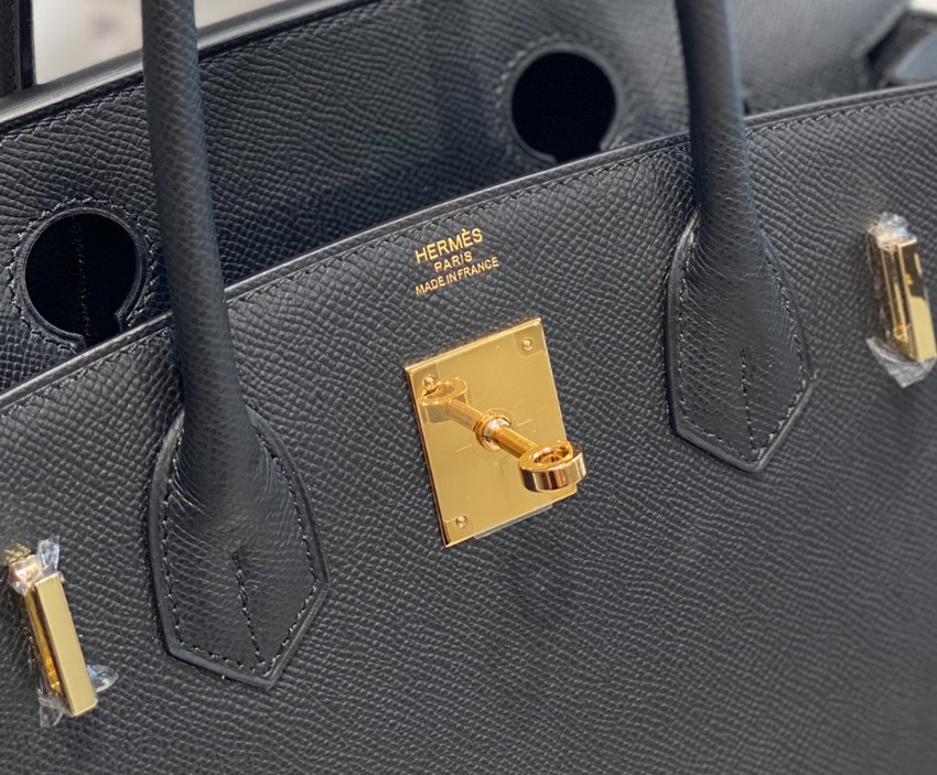 エルメス 並行輸入品 バーキン レザーハンドバッグ ブラック レディース 注目商品_4