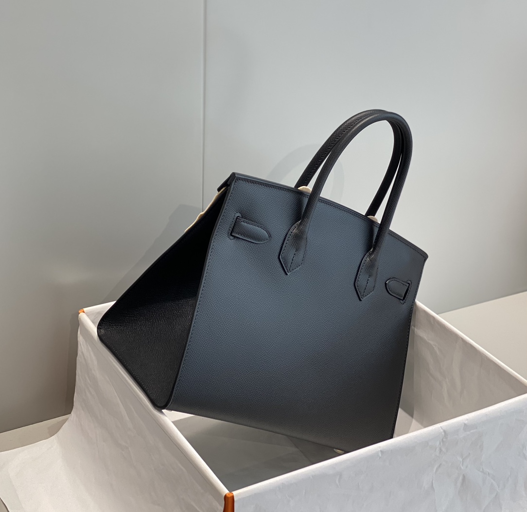 エルメス 並行輸入品 バーキン レザーハンドバッグ ブラック レディース 注目商品_9