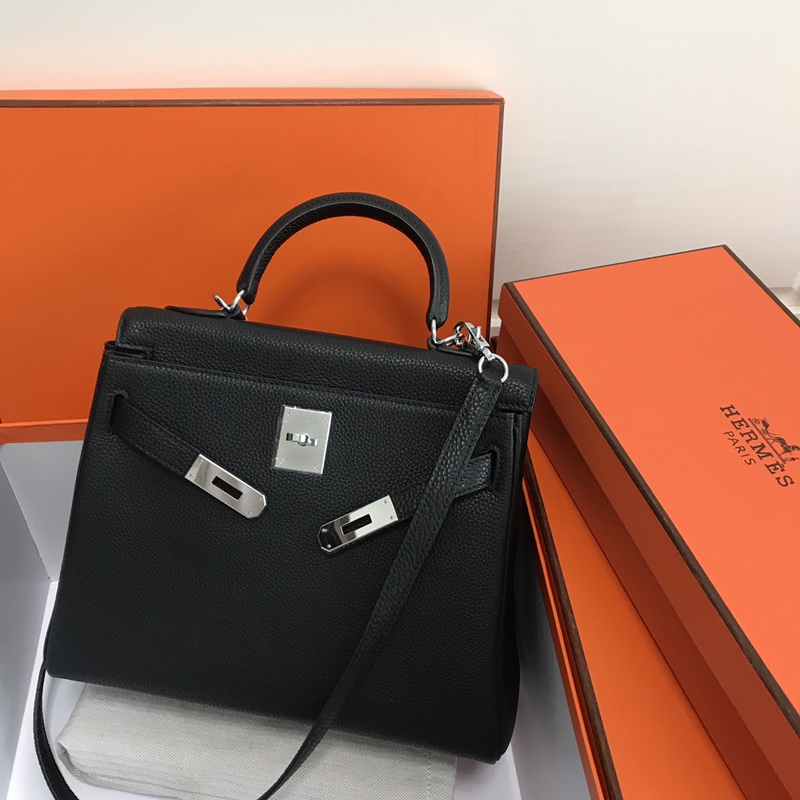 エルメス n級品 ケリー ミニボストンバッグ ブラック シルバー金具 レディース_1