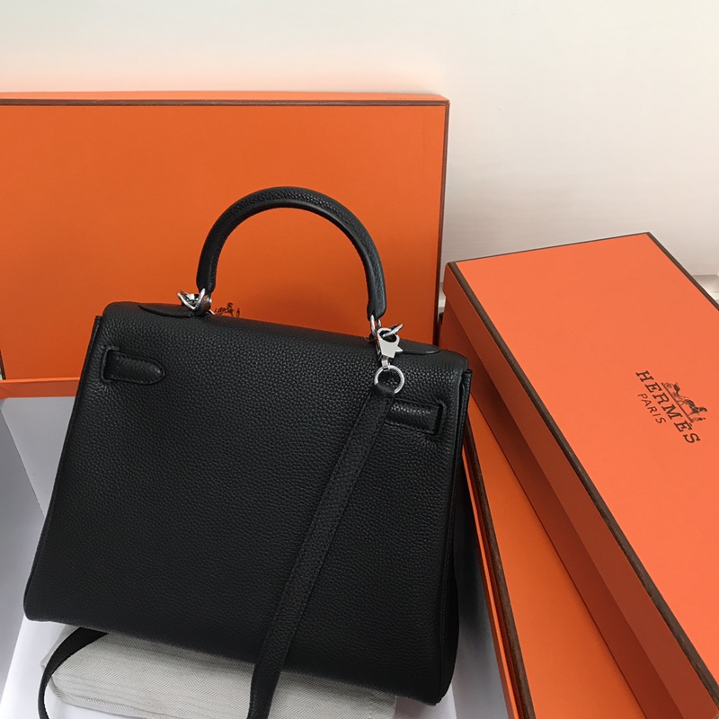 エルメス n級品 ケリー ミニボストンバッグ ブラック シルバー金具 レディース_5