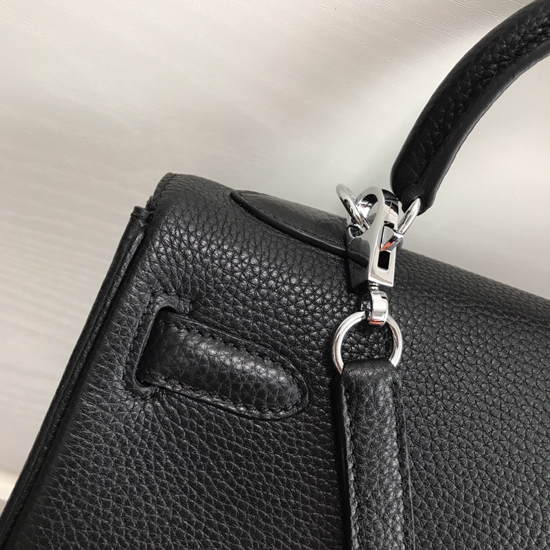 エルメス n級品 ケリー ミニボストンバッグ ブラック シルバー金具 レディース_4