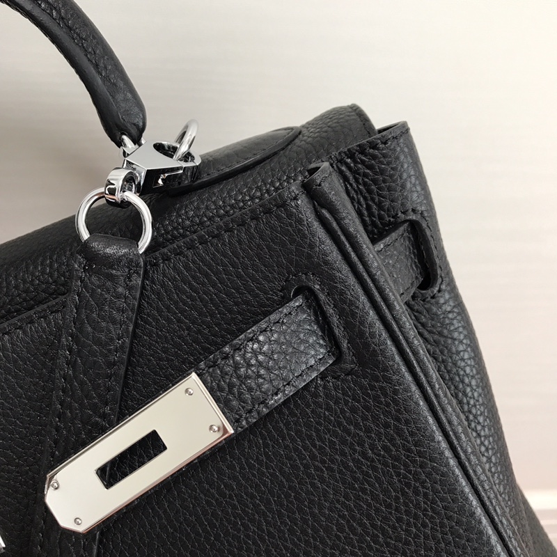 エルメス n級品 ケリー ミニボストンバッグ ブラック シルバー金具 レディース_6