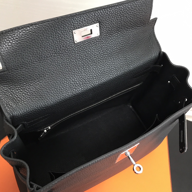 エルメス n級品 ケリー ミニボストンバッグ ブラック シルバー金具 レディース_7