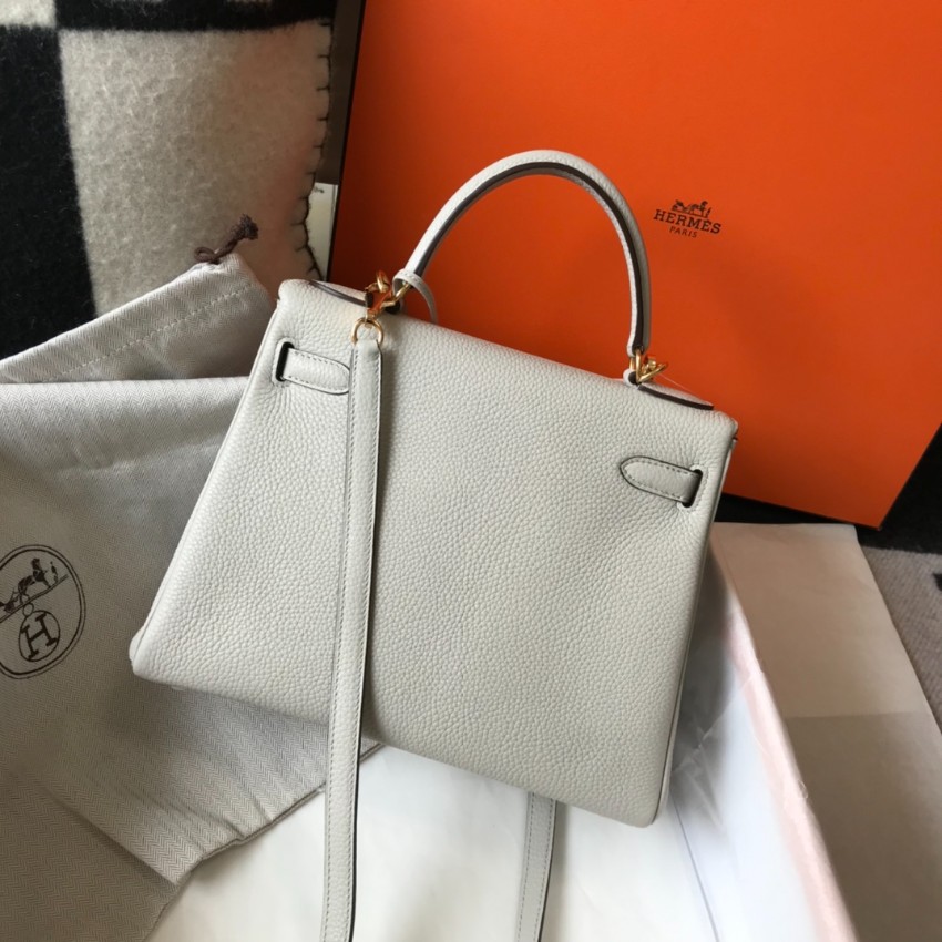 エルメス n級品 ケリー 2WAYハンドバッグ ホワイト ゴールド金具 レディース_8