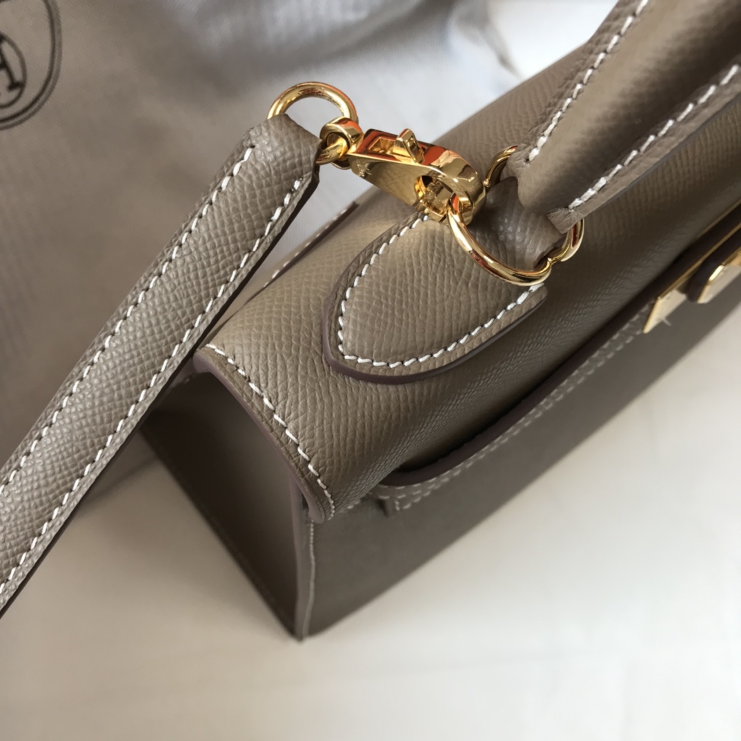 エルメス ハイブランド ケリー ハンドバッグ グレージュ ゴールド金具 注目商品_6
