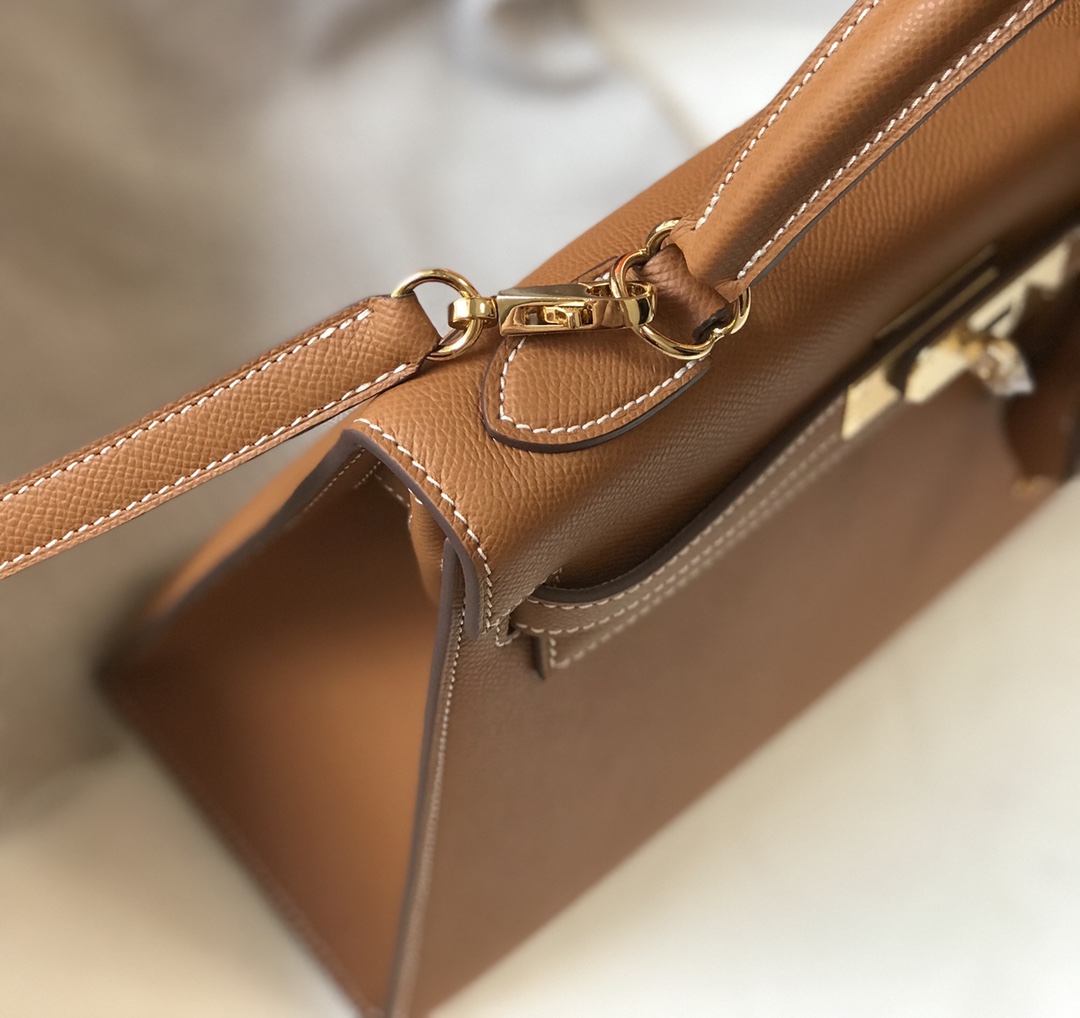 エルメス 並行輸入品 ケリー 2WAYミニバッグ ブラウン ゴールド金具 レディース_4
