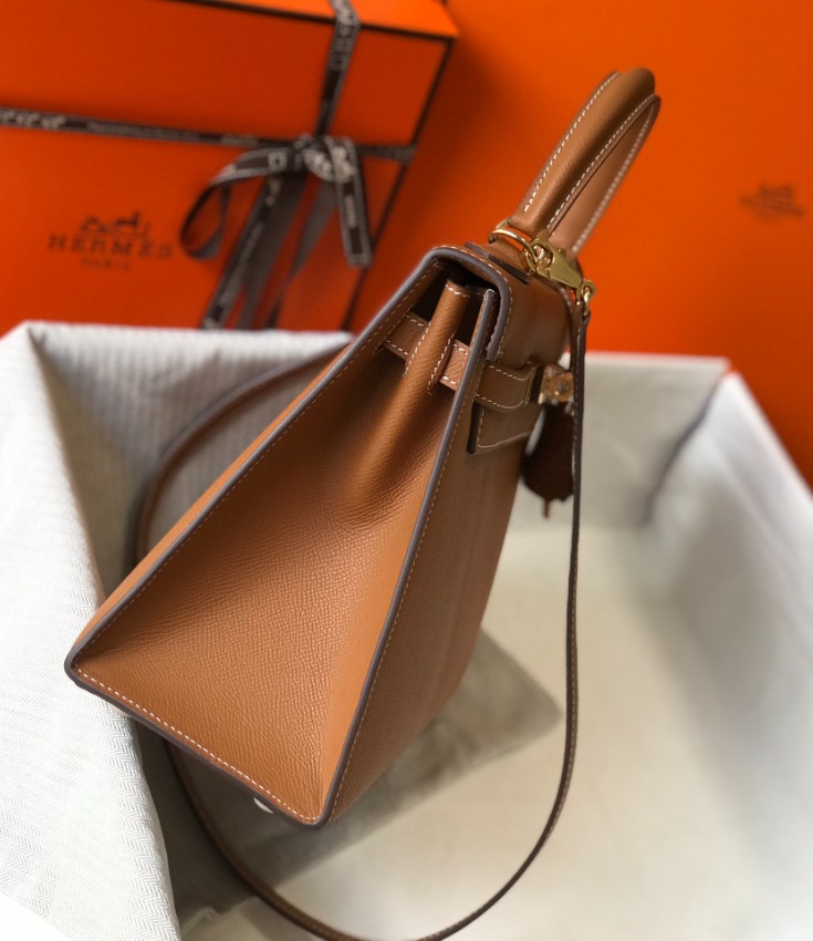 エルメス 並行輸入品 ケリー 2WAYミニバッグ ブラウン ゴールド金具 レディース_7
