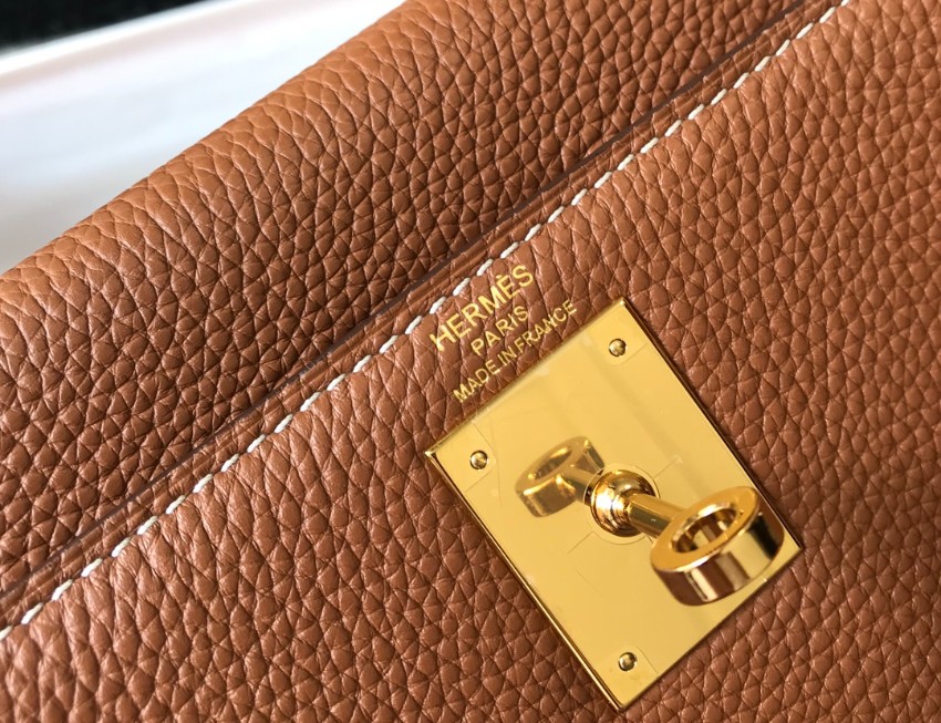 エルメス ハイブランド ケリー ハンドバッグ ブラウン ゴールド金具 レディース_3