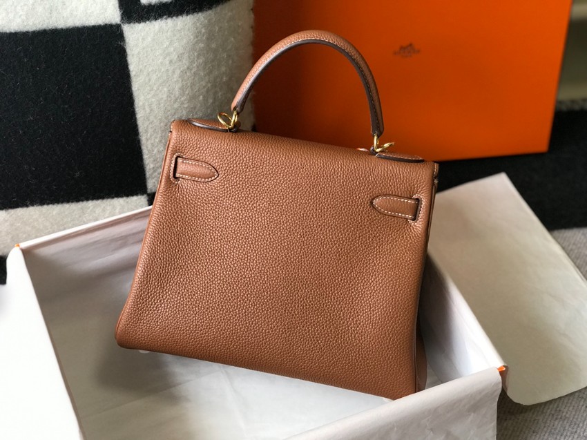 エルメス ハイブランド ケリー ハンドバッグ ブラウン ゴールド金具 レディース_2