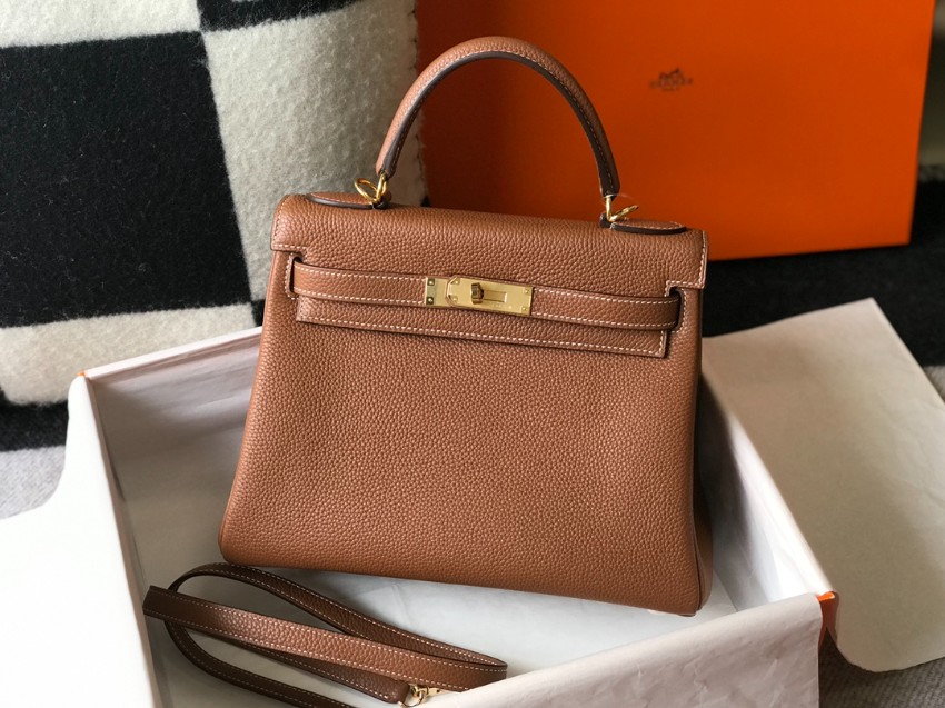 エルメス ハイブランド ケリー ハンドバッグ ブラウン ゴールド金具 レディース_1