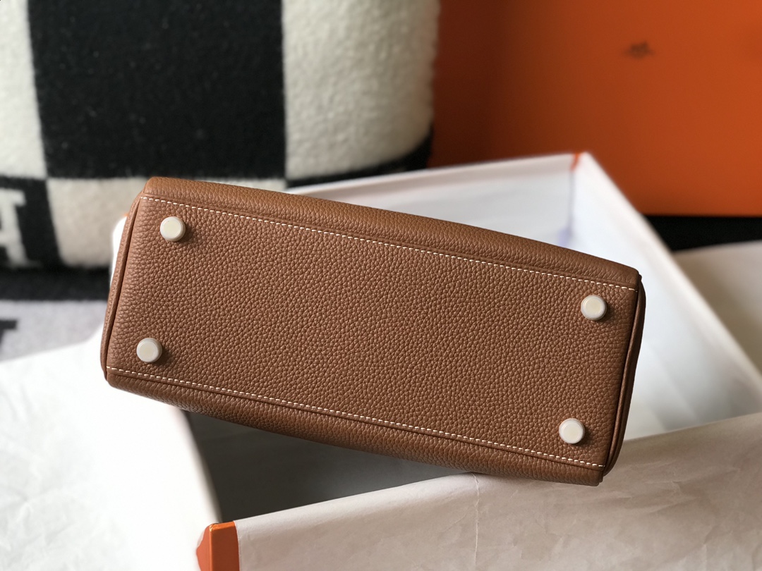 エルメス ハイブランド ケリー ハンドバッグ ブラウン ゴールド金具 レディース_6