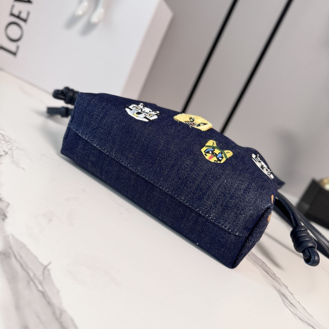ロエベ n級品 フラメンコ ミニバッグ デニム 刺繍アート レディース おすすめ 新作_5