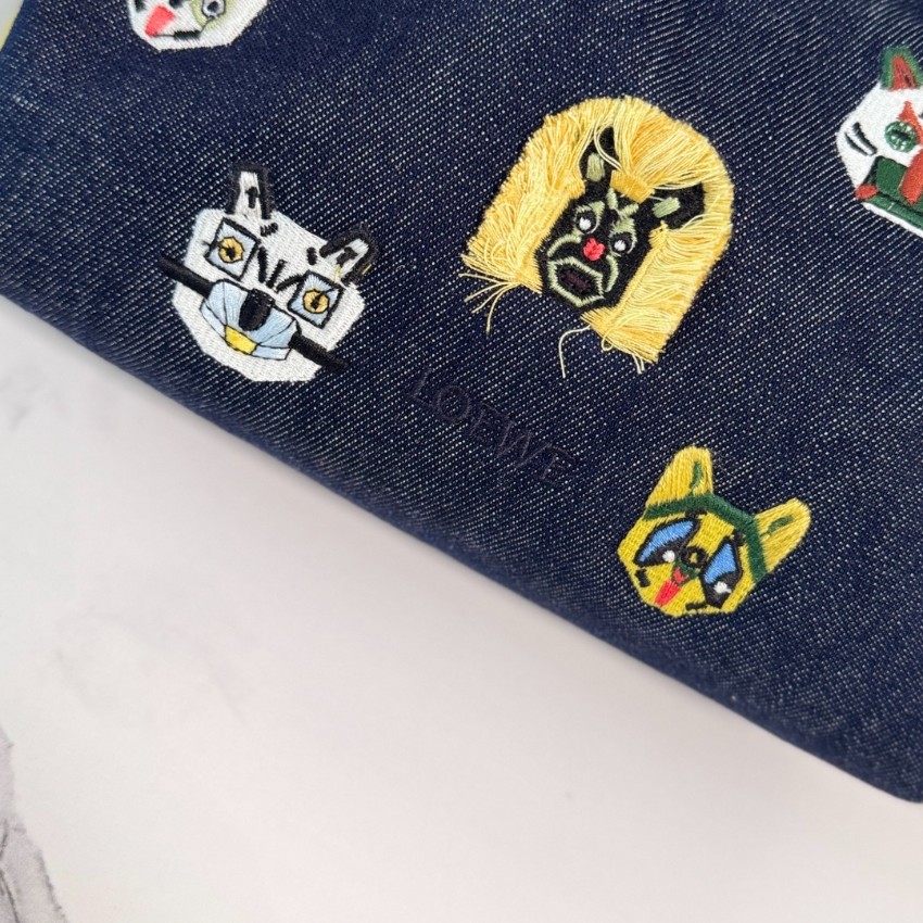 ロエベ n級品 フラメンコ ミニバッグ デニム 刺繍アート レディース おすすめ 新作_9