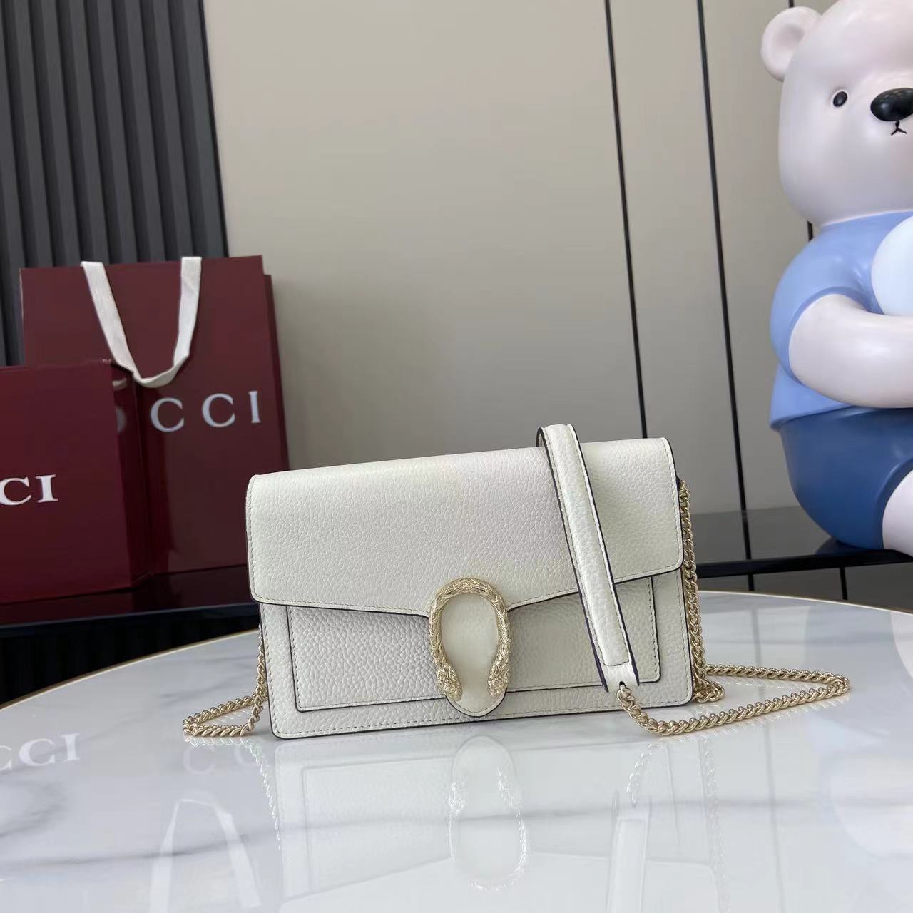 グッチ コピー ディオニュソス ミニバッグ ホワイト 上品レザー 人気モデル レディース_12