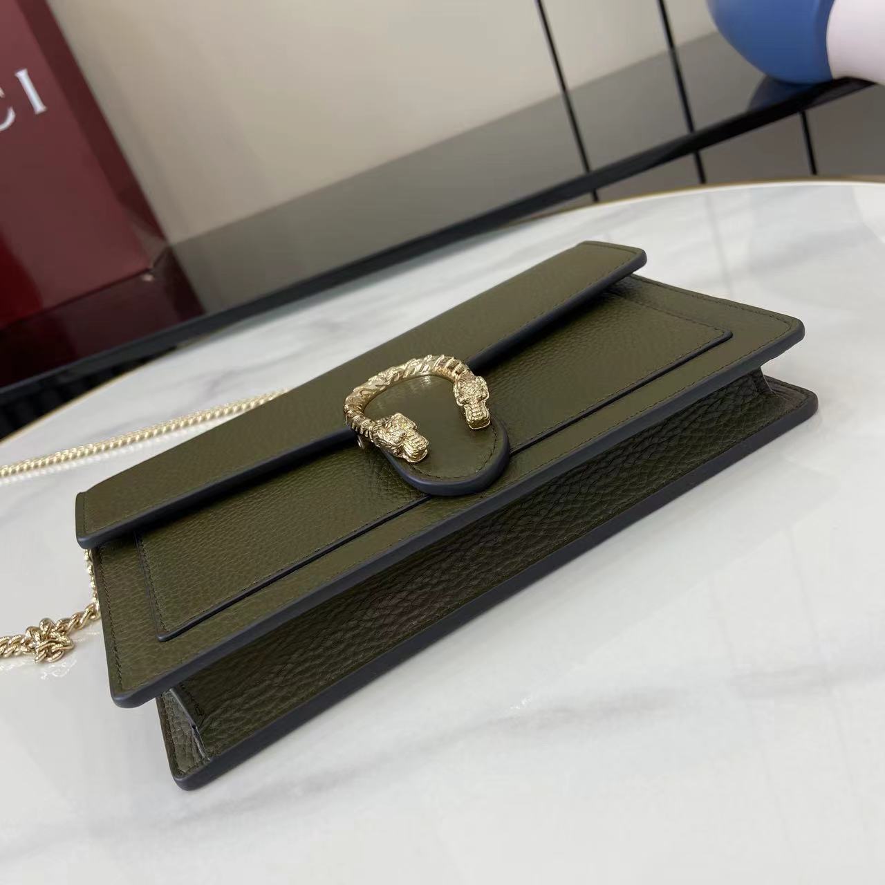 グッチ n級品 ディオニュソス ミニボストンバッグ カーキグリーン おすすめ 上品チェーン_2