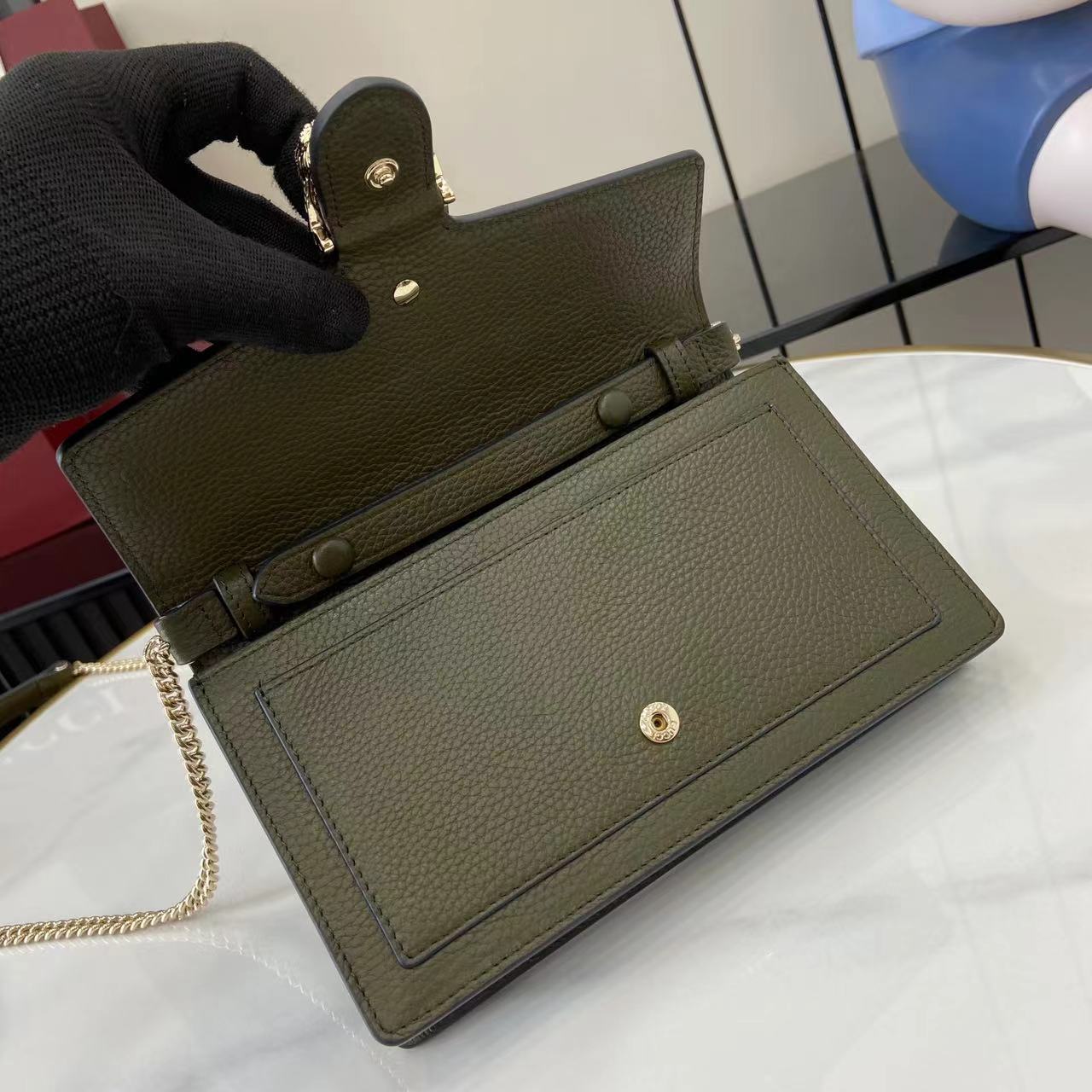 グッチ n級品 ディオニュソス ミニボストンバッグ カーキグリーン おすすめ 上品チェーン_9