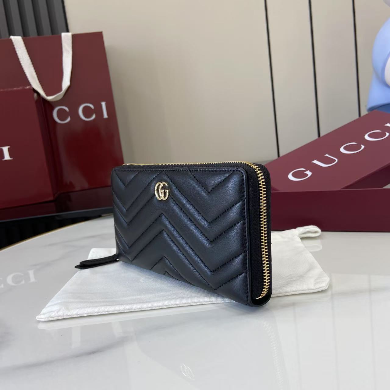 グッチ コピー GGマーモント ラウンドジップ長財布 ブラック レディース 定番 837758_4