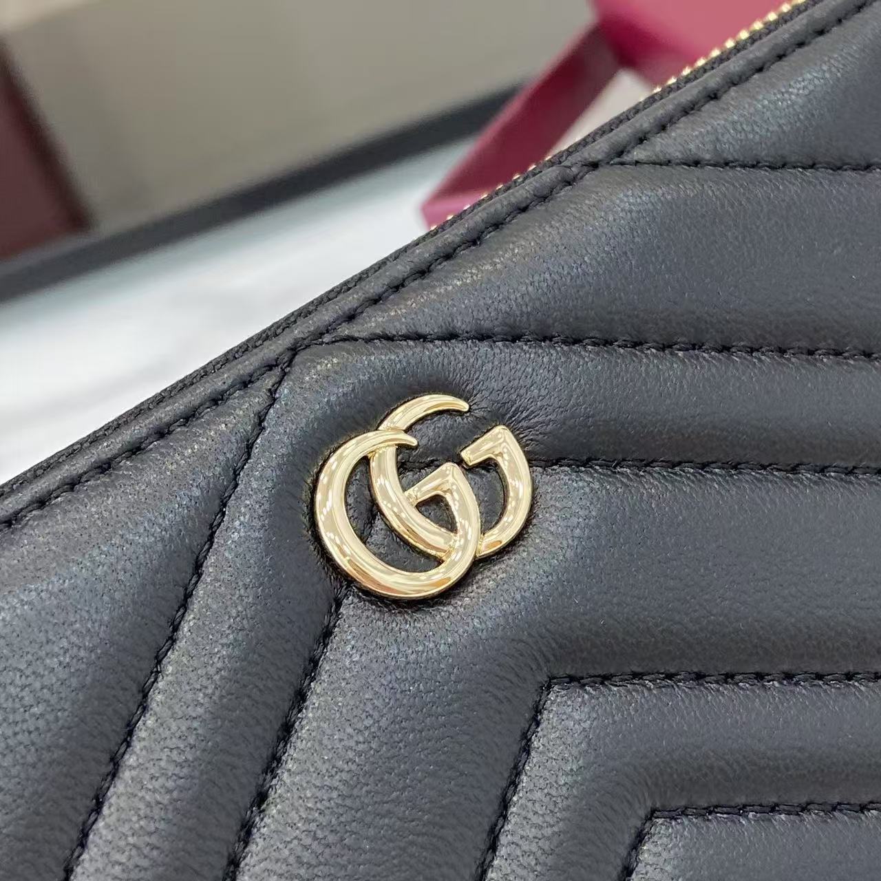 グッチ コピー GGマーモント ラウンドジップ長財布 ブラック レディース 定番 837758_9