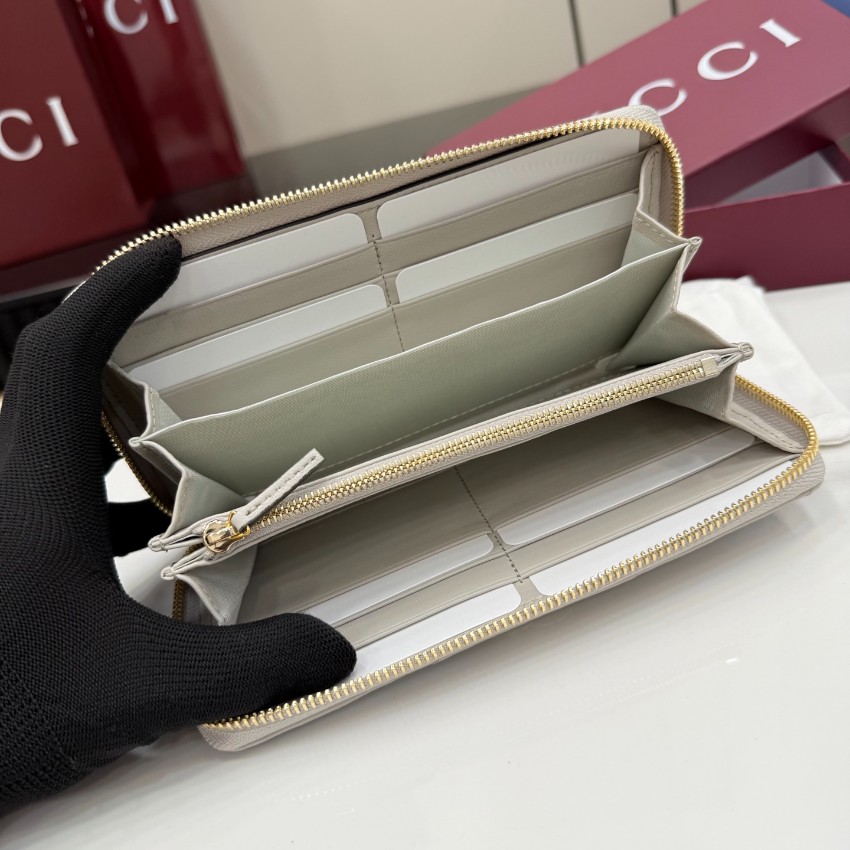 グッチ 並行輸入品 GGマーモント ラウンドジップ長財布 ホワイト レディース 注目商品 443123_4