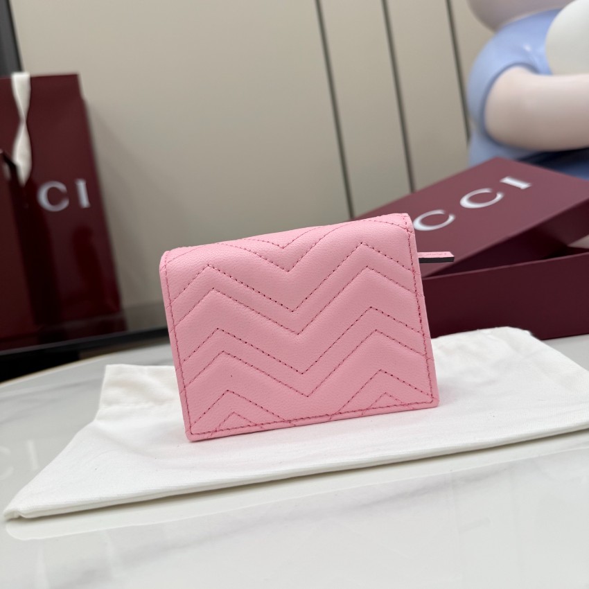 グッチ 並行輸入品 GGマーモント コンパクトウォレット ピンク レザー レディース 定番 466492_2
