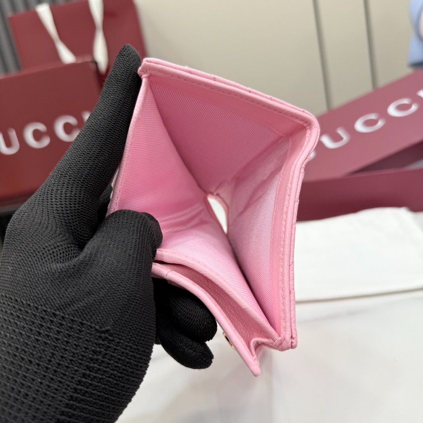 グッチ 並行輸入品 GGマーモント コンパクトウォレット ピンク レザー レディース 定番 466492_5