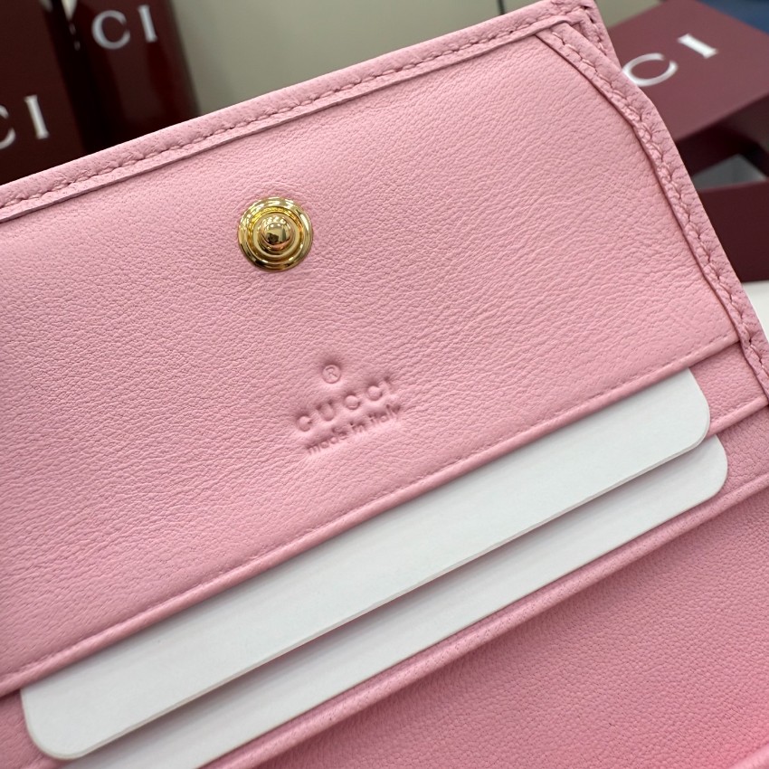 グッチ 並行輸入品 GGマーモント コンパクトウォレット ピンク レザー レディース 定番 466492_6