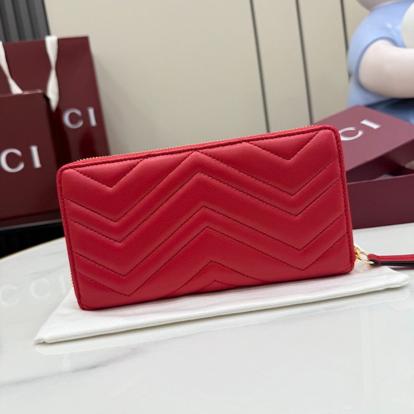 グッチ スーパーコピー GGマーモント ラウンドジップ長財布 レッド レザー レディース 売れ筋 443123_8