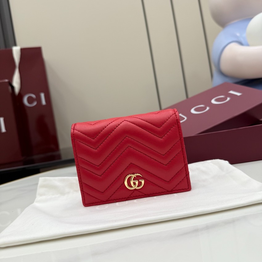 グッチ スーパーコピー GGマーモント ミニウォレット レッド レザー レディース 高品質レプリカ 466492_4