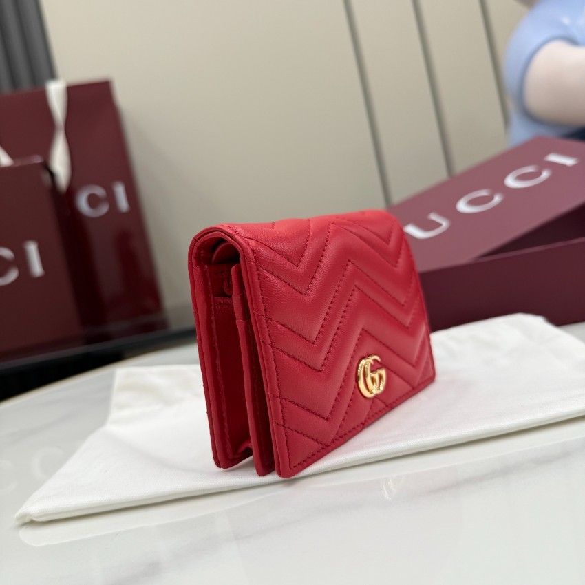 グッチ スーパーコピー GGマーモント ミニウォレット レッド レザー レディース 高品質レプリカ 466492_5